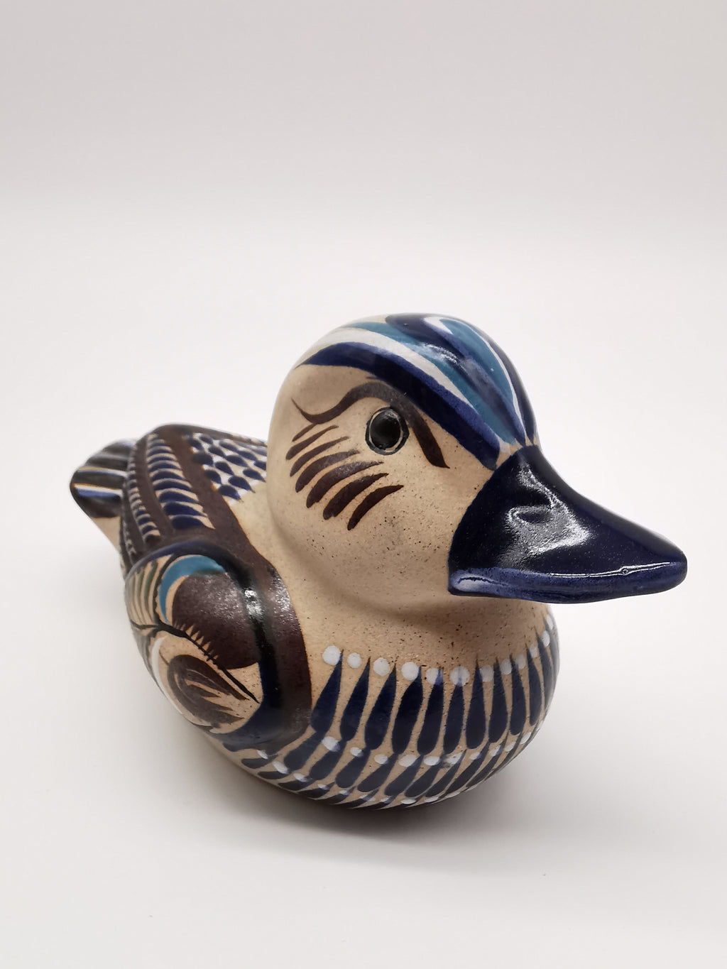 Tonala Pottery Duck Figurine, Mexico