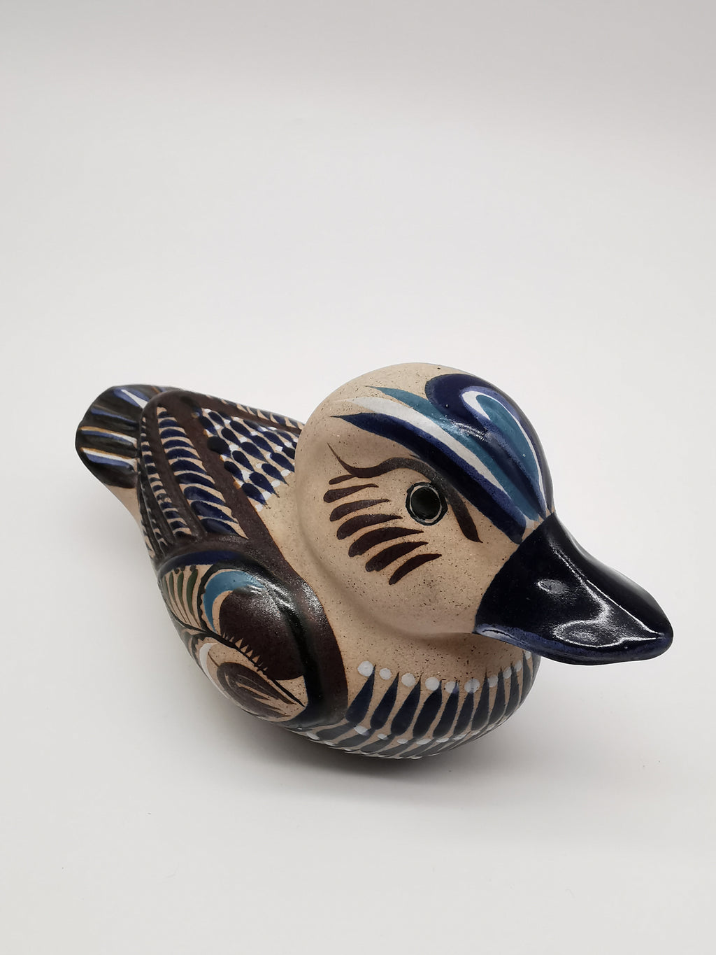 Tonala Pottery Duck Figurine, Mexico