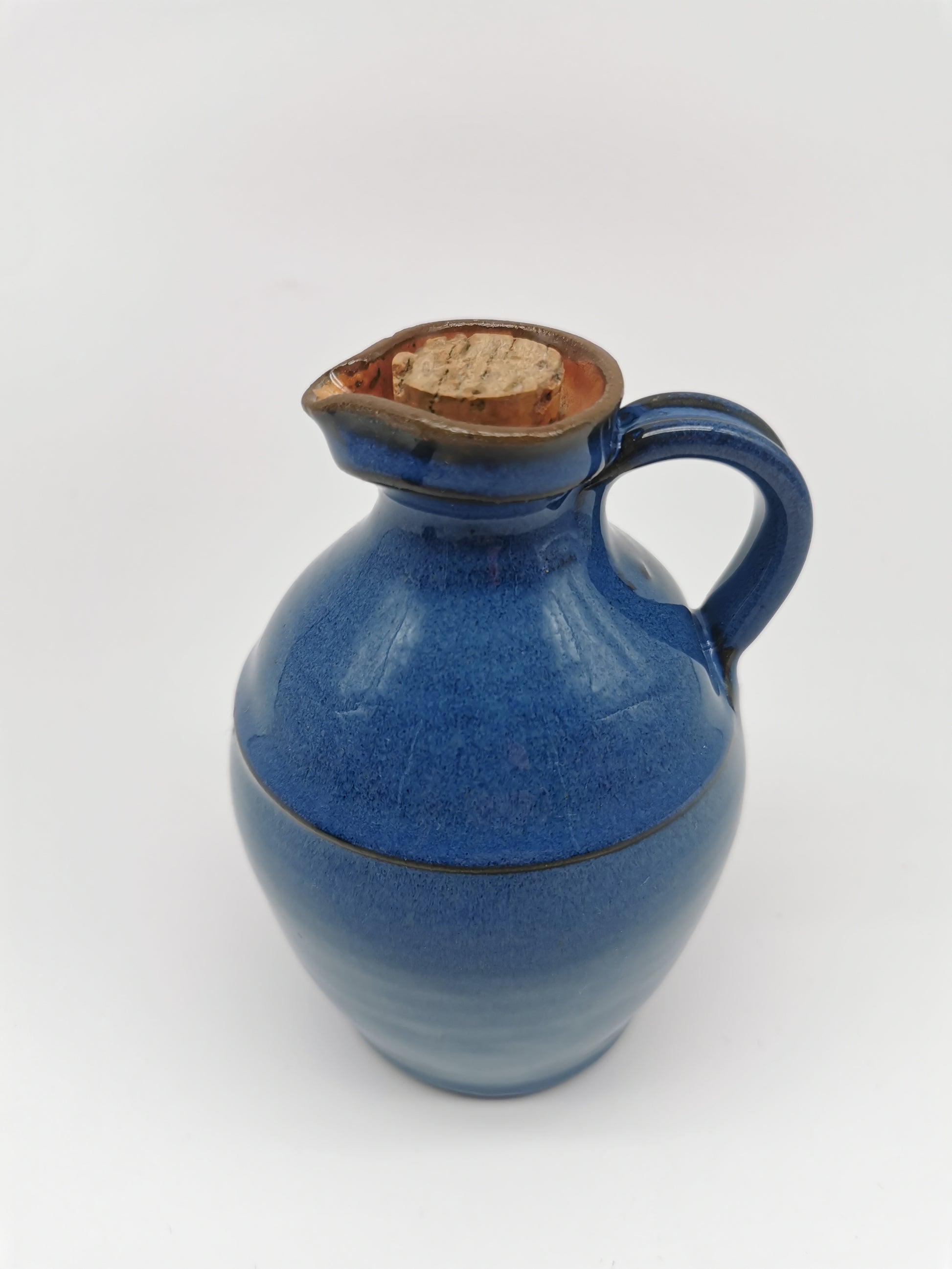 Denby pottery pair of blue jugs pots