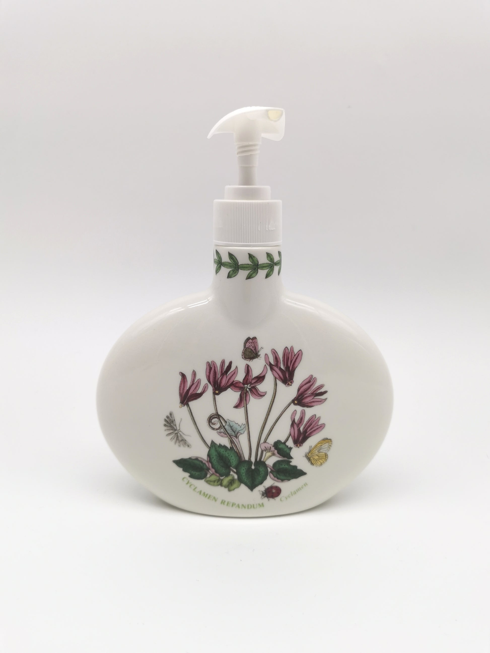 Portmeirion Botanic Garden Cyclamen Repandum Oval Soap / Lotion Dispenser