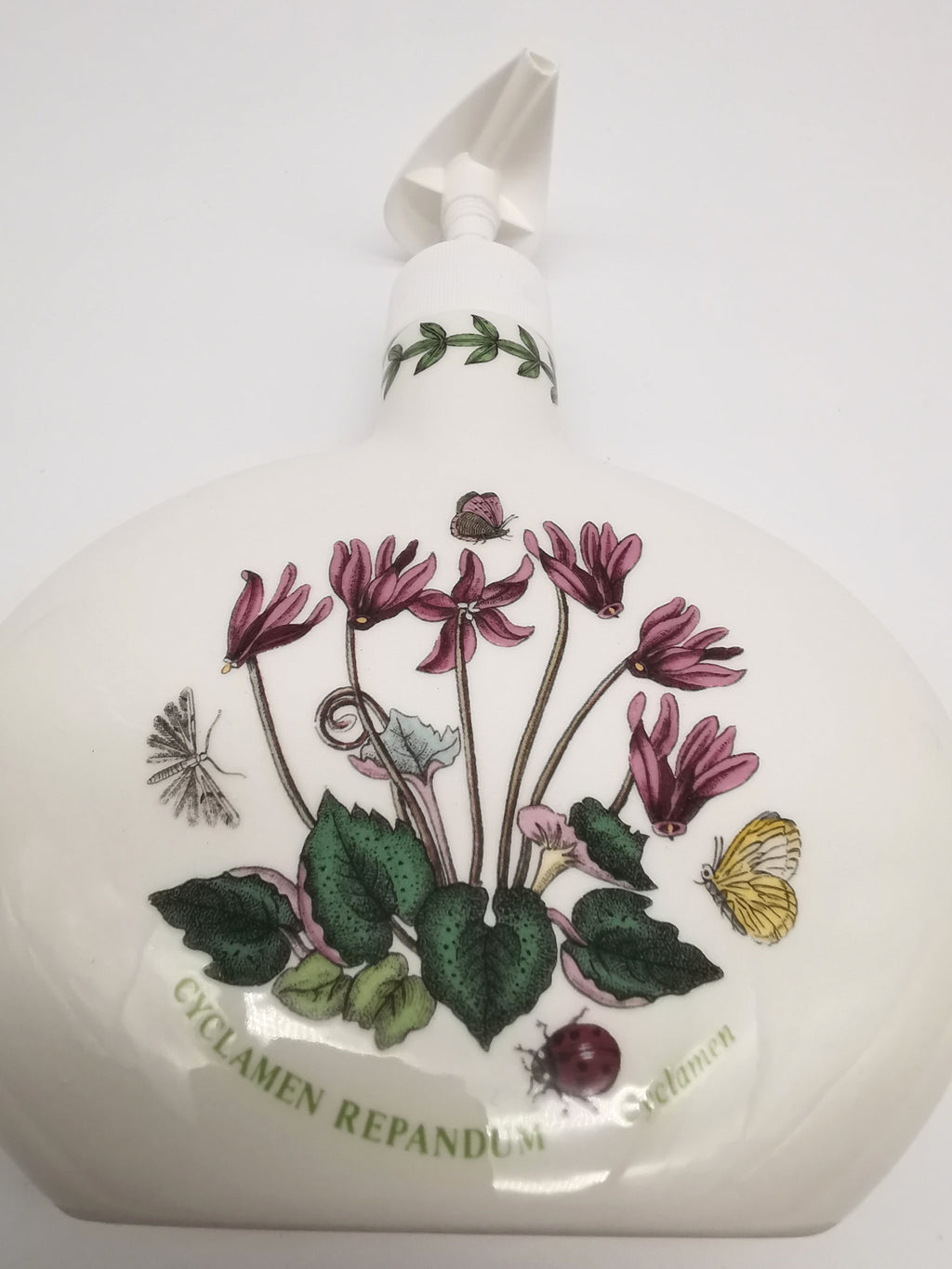 Portmeirion Botanic Garden Cyclamen Repandum Oval Soap / Lotion Dispenser