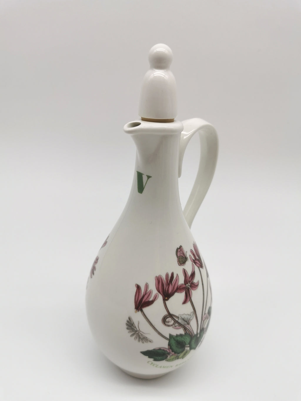 Portmeirion Botanic Garden Oil & Vinegar Cruet Set with "O" & "V" Lettering