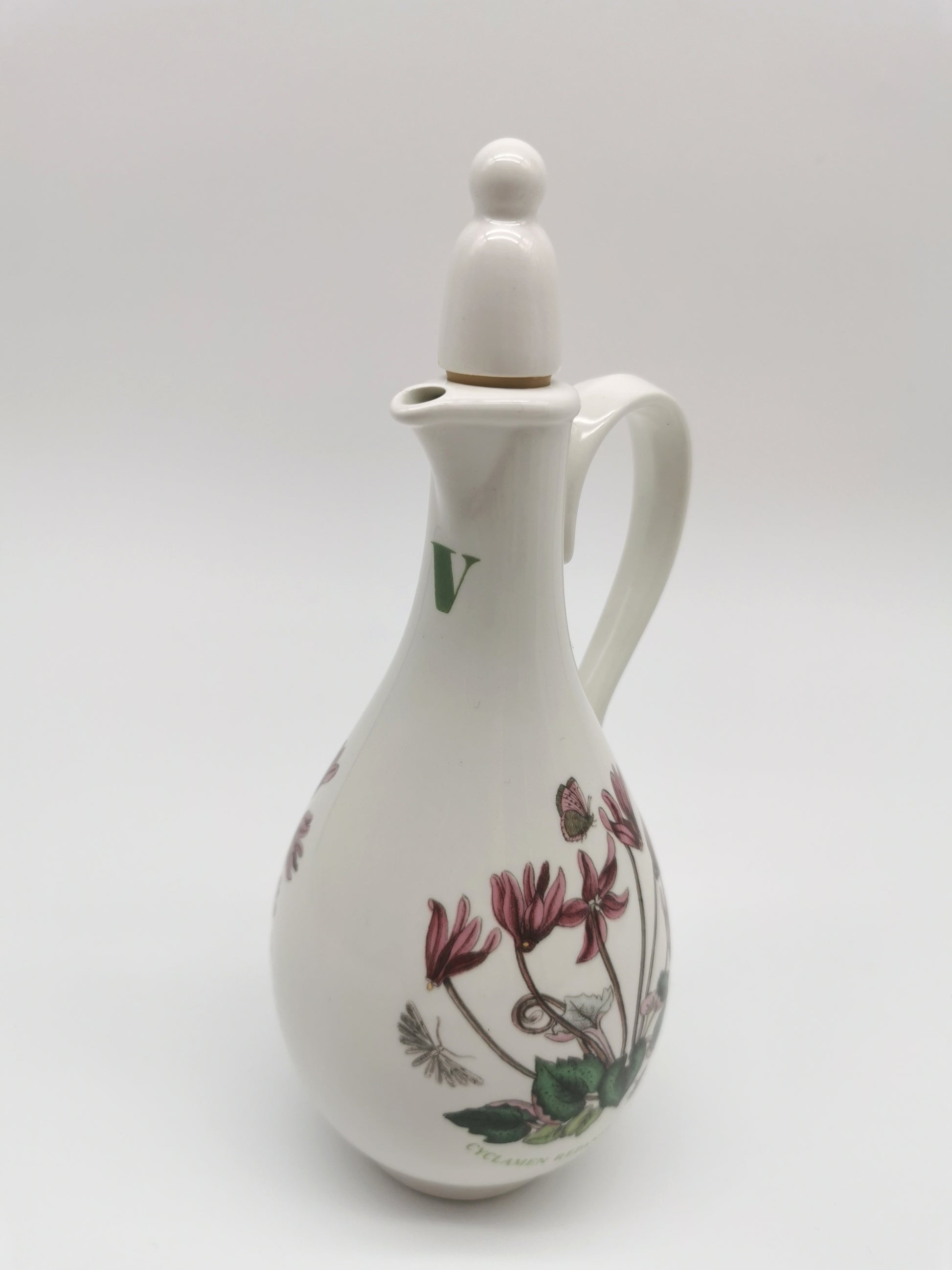 Portmeirion Botanic Garden Oil & Vinegar Cruet Set with "O" & "V" Lettering
