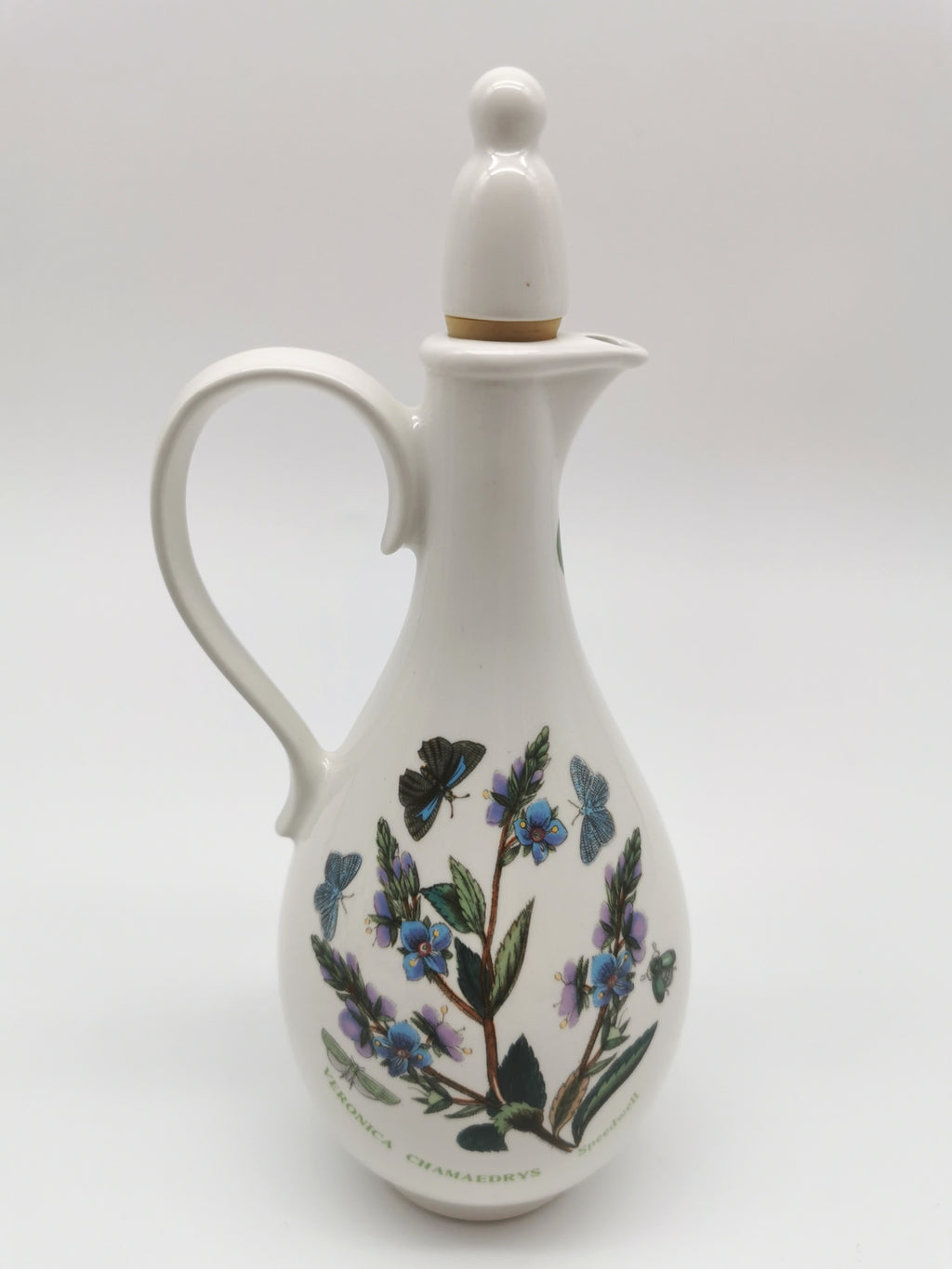 Portmeirion Botanic Garden Oil & Vinegar Cruet Set with "O" & "V" Lettering
