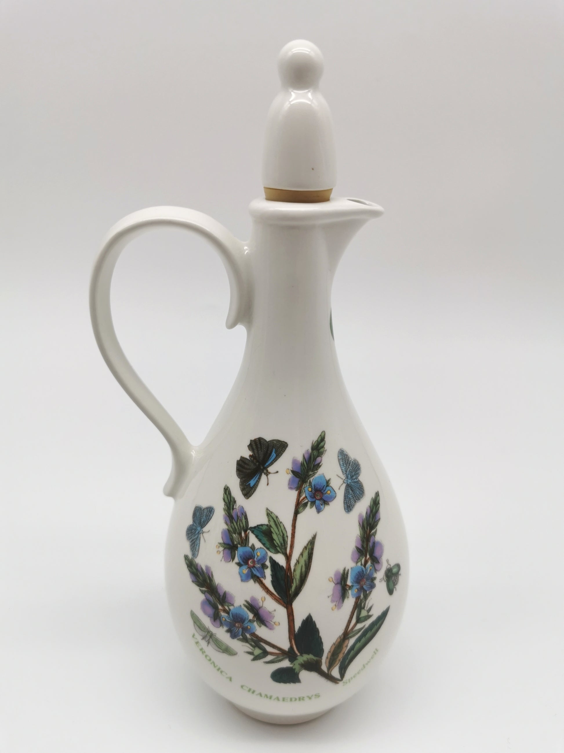 Portmeirion Botanic Garden Oil & Vinegar Cruet Set with "O" & "V" Lettering