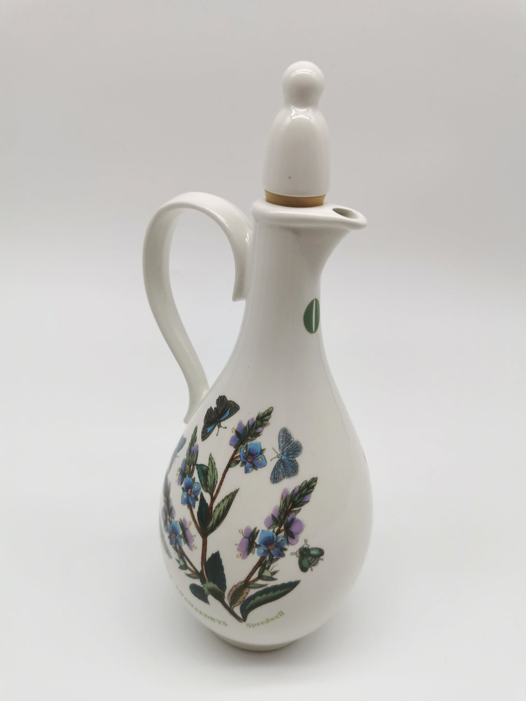 Portmeirion Botanic Garden Oil & Vinegar Cruet Set with "O" & "V" Lettering