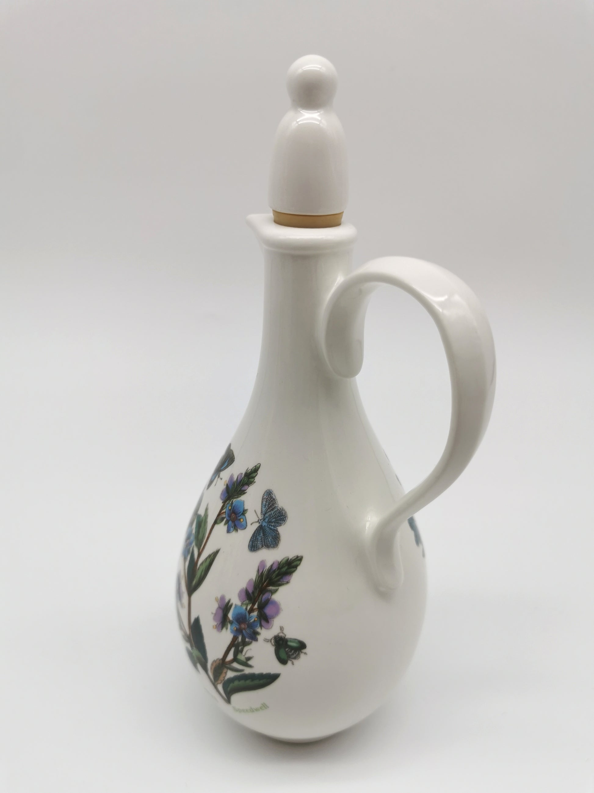 Portmeirion Botanic Garden Oil & Vinegar Cruet Set with "O" & "V" Lettering