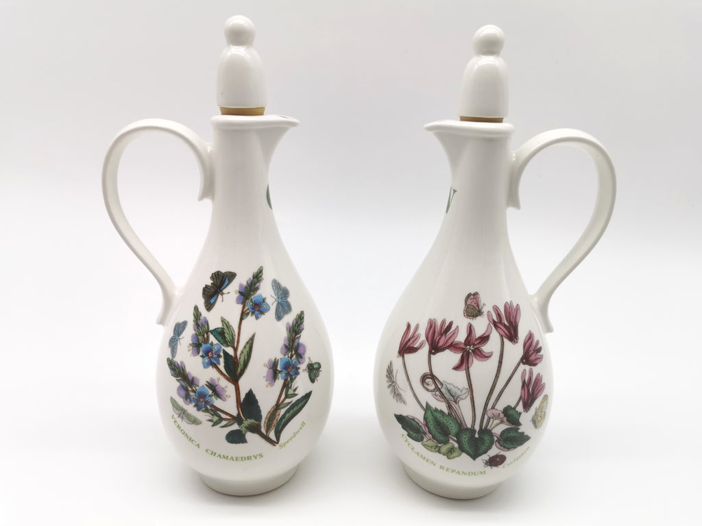 Portmeirion Botanic Garden Oil & Vinegar Cruet Set with "O" & "V" Lettering