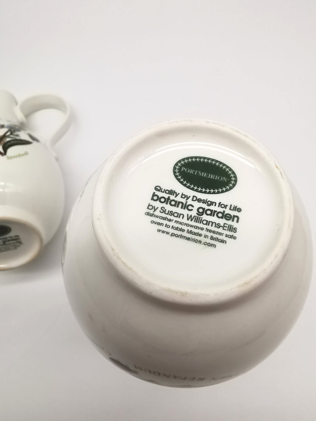 Portmeirion Botanic Garden Oil & Vinegar Cruet Set with "O" & "V" Lettering