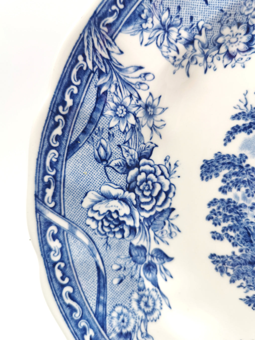 Vintage Wedgwood Festoon Blue & White Oval Serving Platter - Dresser Collection