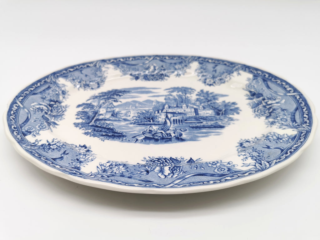 Vintage Wedgwood Festoon Blue & White Oval Serving Platter - Dresser Collection