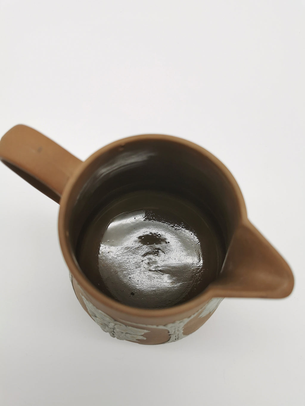 Antique Dudson Hanley Brown Jasperware Harvest Jug Pitcher