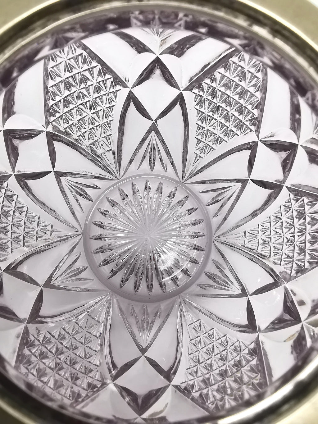 Antique Victorian Cut Crystal & Silver-Plated Biscuit Barrel