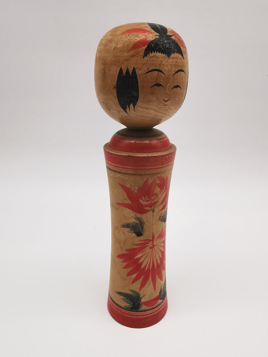Vintage Hand Painted Traditional Kokeshi Doll by Okazaki Seishi