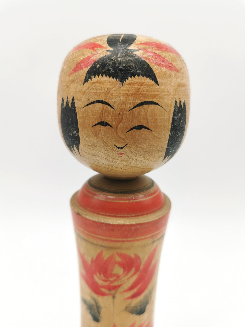 Vintage Hand Painted Traditional Kokeshi Doll by Okazaki Seishi