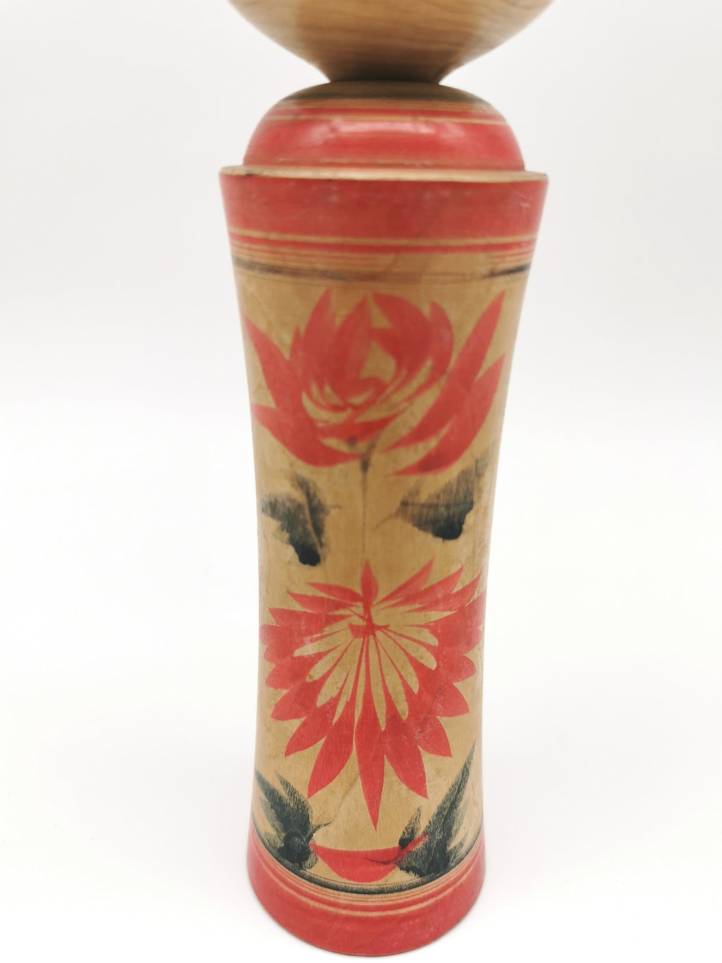 Vintage Hand Painted Traditional Kokeshi Doll by Okazaki Seishi