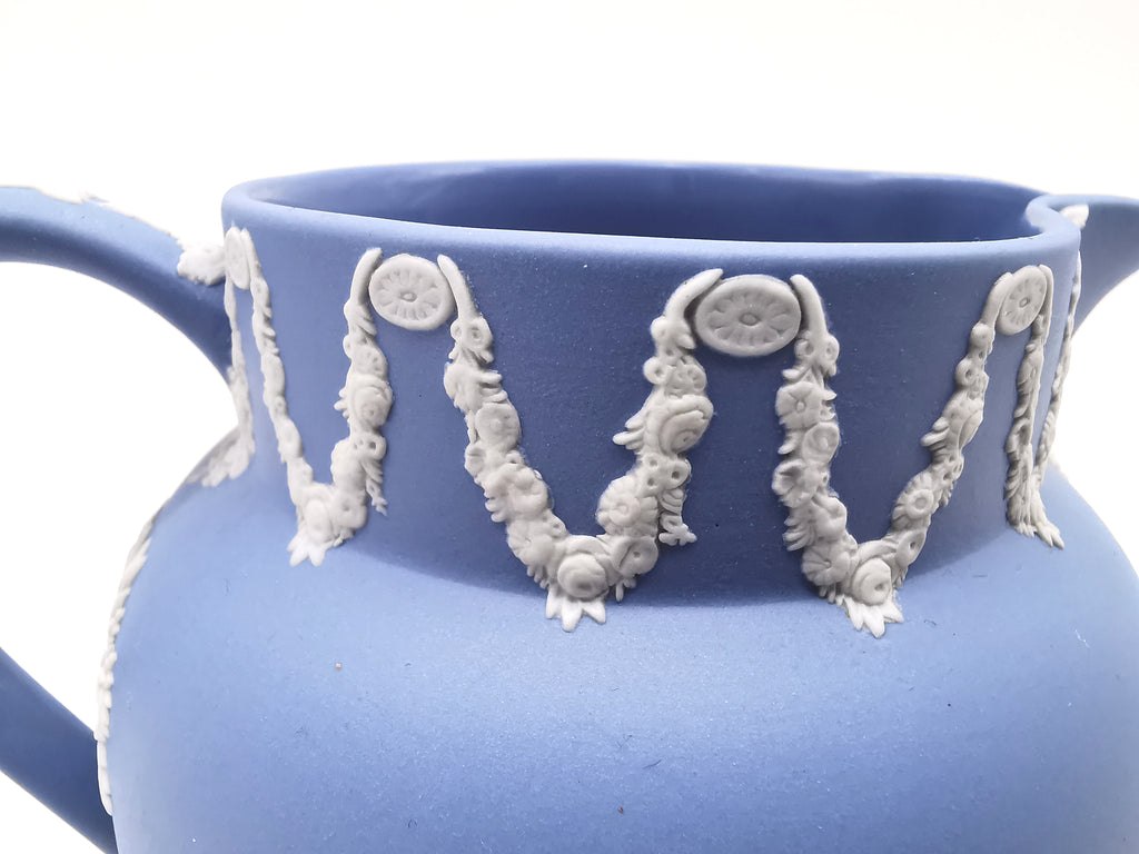 Wedgwood Pale Blue Jasperware Etruscan Sacrifice Jug / Classical Pitcher