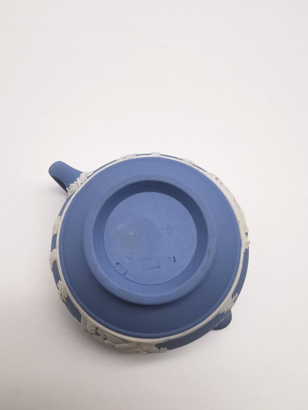 Wedgwood Pale Blue Jasperware Etruscan Creamer / Classical Relief Milk Jug