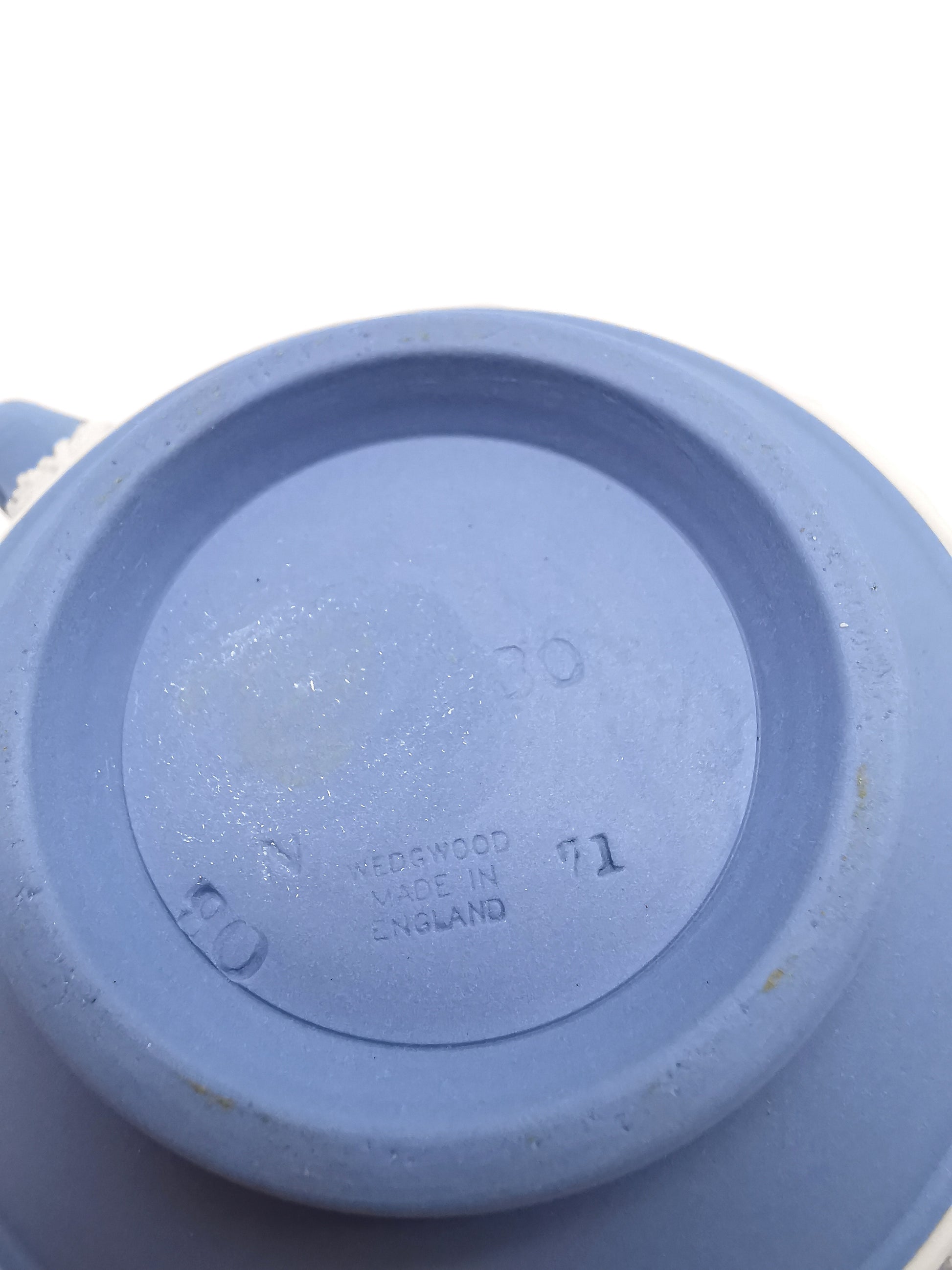 Wedgwood Pale Blue Jasperware Etruscan Creamer / Classical Relief Milk Jug