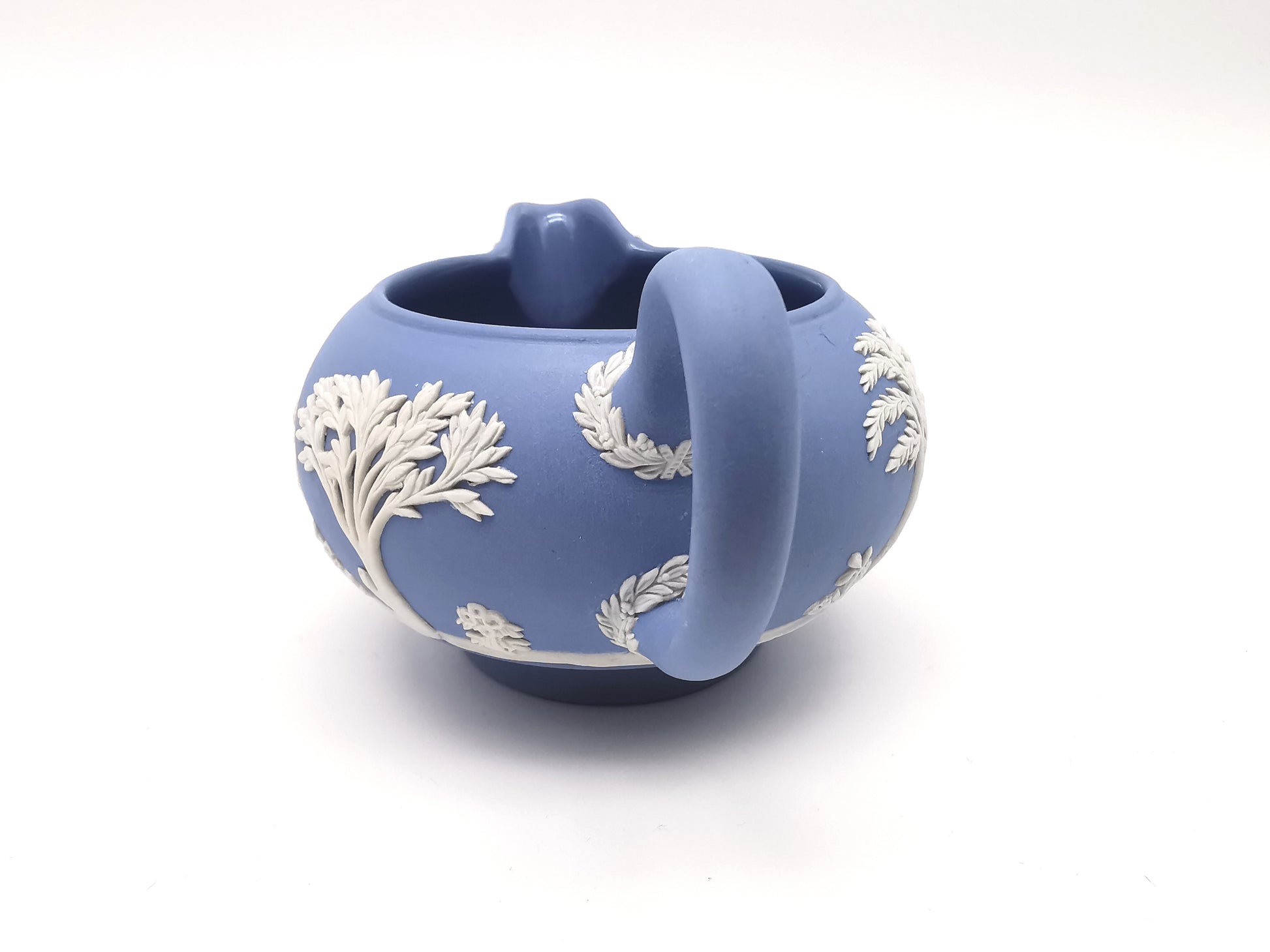 Wedgwood Pale Blue Jasperware Etruscan Creamer / Classical Relief Milk Jug