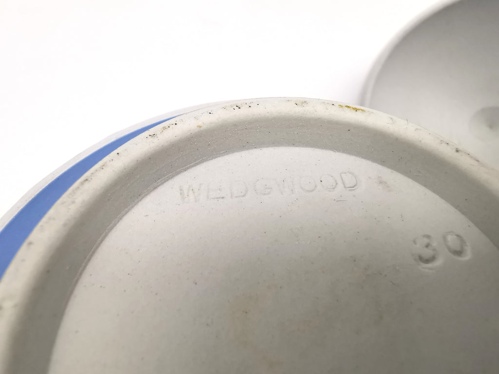 Vintage Wedgwood Pale Blue Jasperware Lidded Sugar Bowl – Sacrifice Relief Glazed Inside
