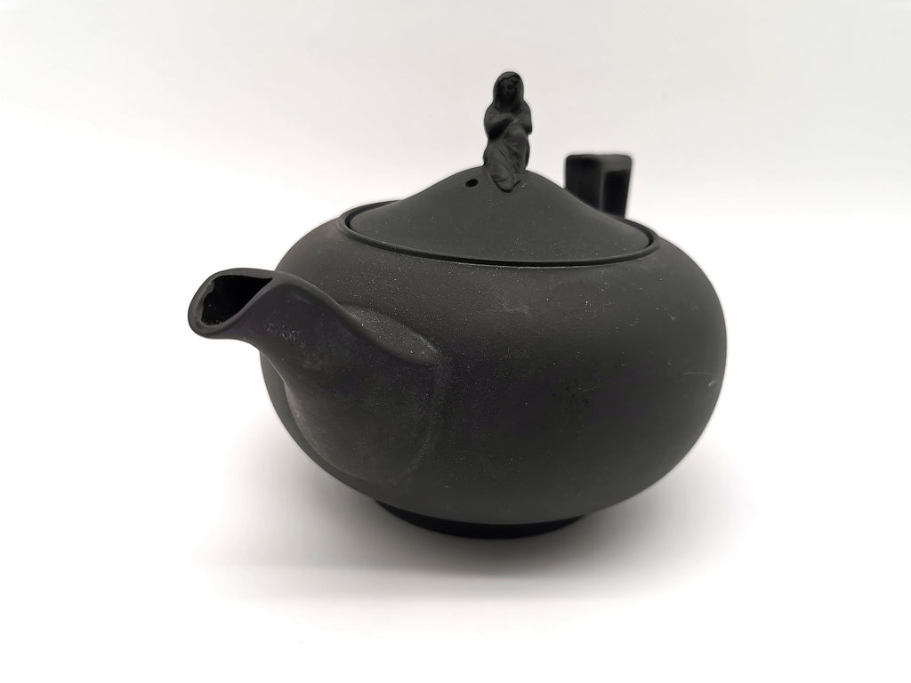 Vintage Wedgwood Black Basalt Teapot with Sybil Finial