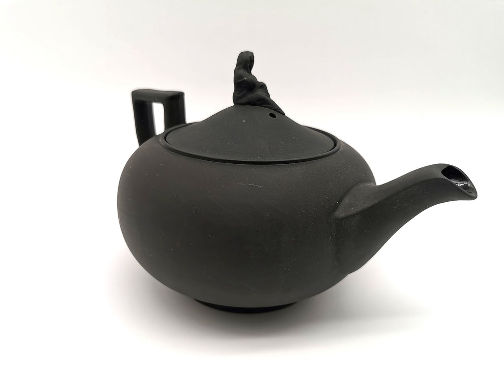 Vintage Wedgwood Black Basalt Teapot with Sybil Finial