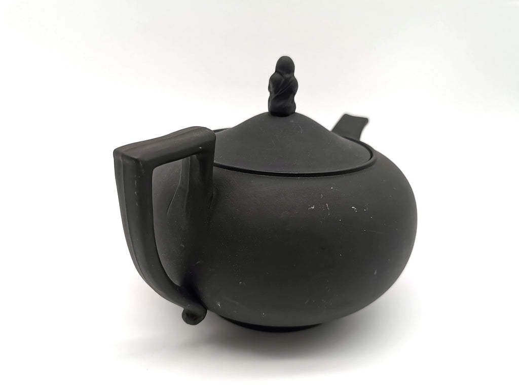 Vintage Wedgwood Black Basalt Teapot with Sybil Finial