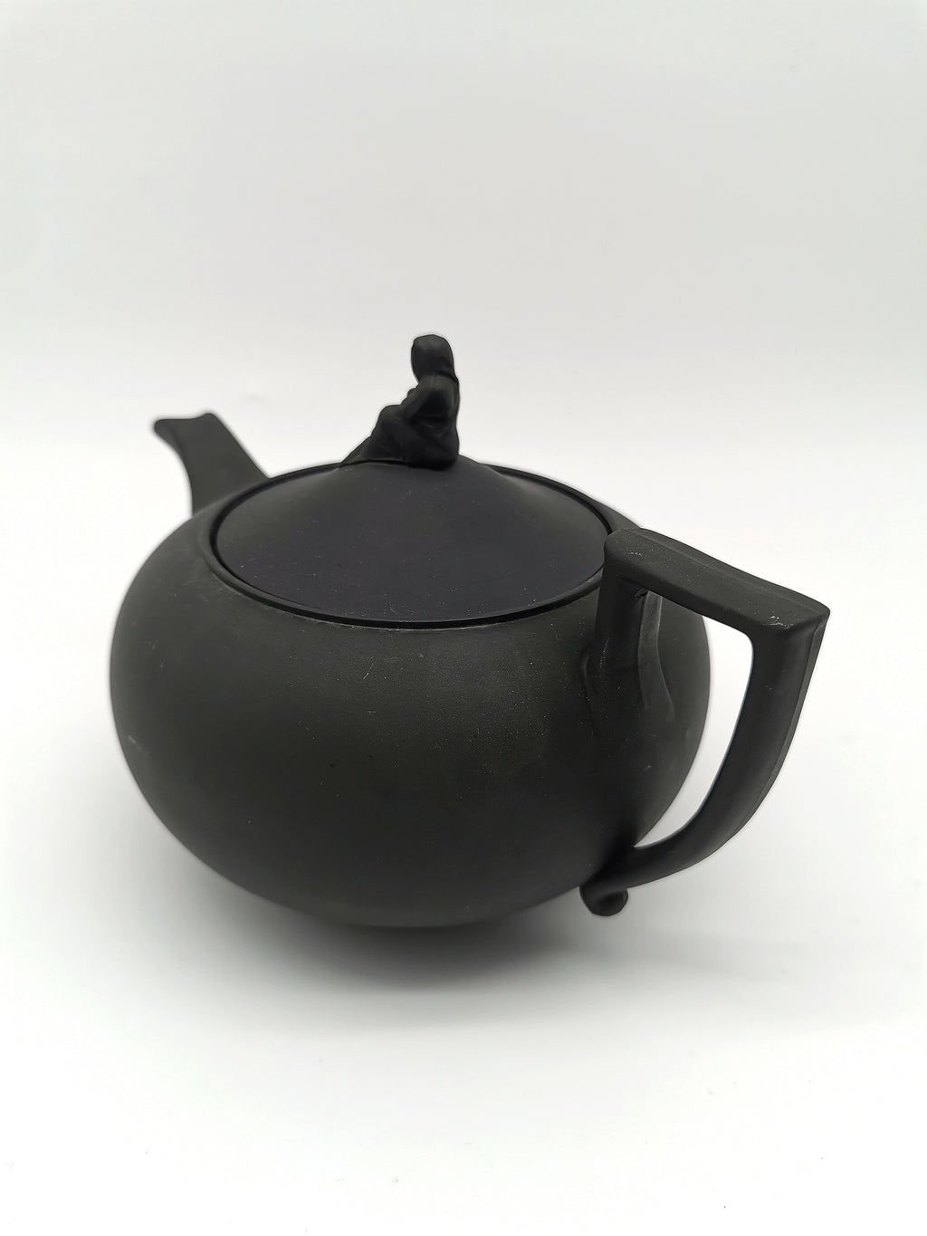 Vintage Wedgwood Black Basalt Teapot with Sybil Finial