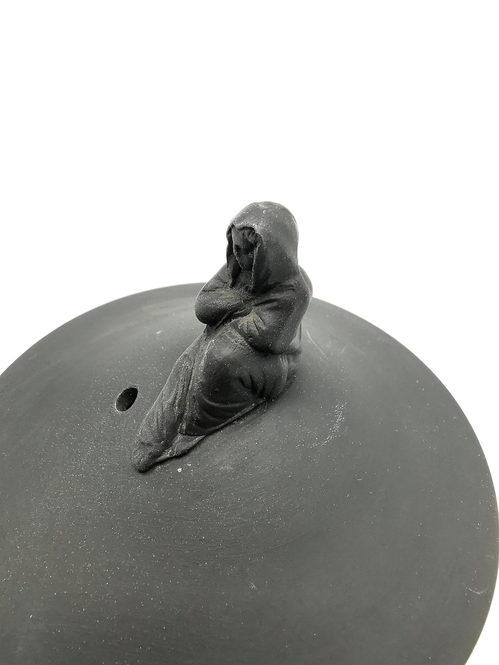 Vintage Wedgwood Black Basalt Teapot with Sybil Finial