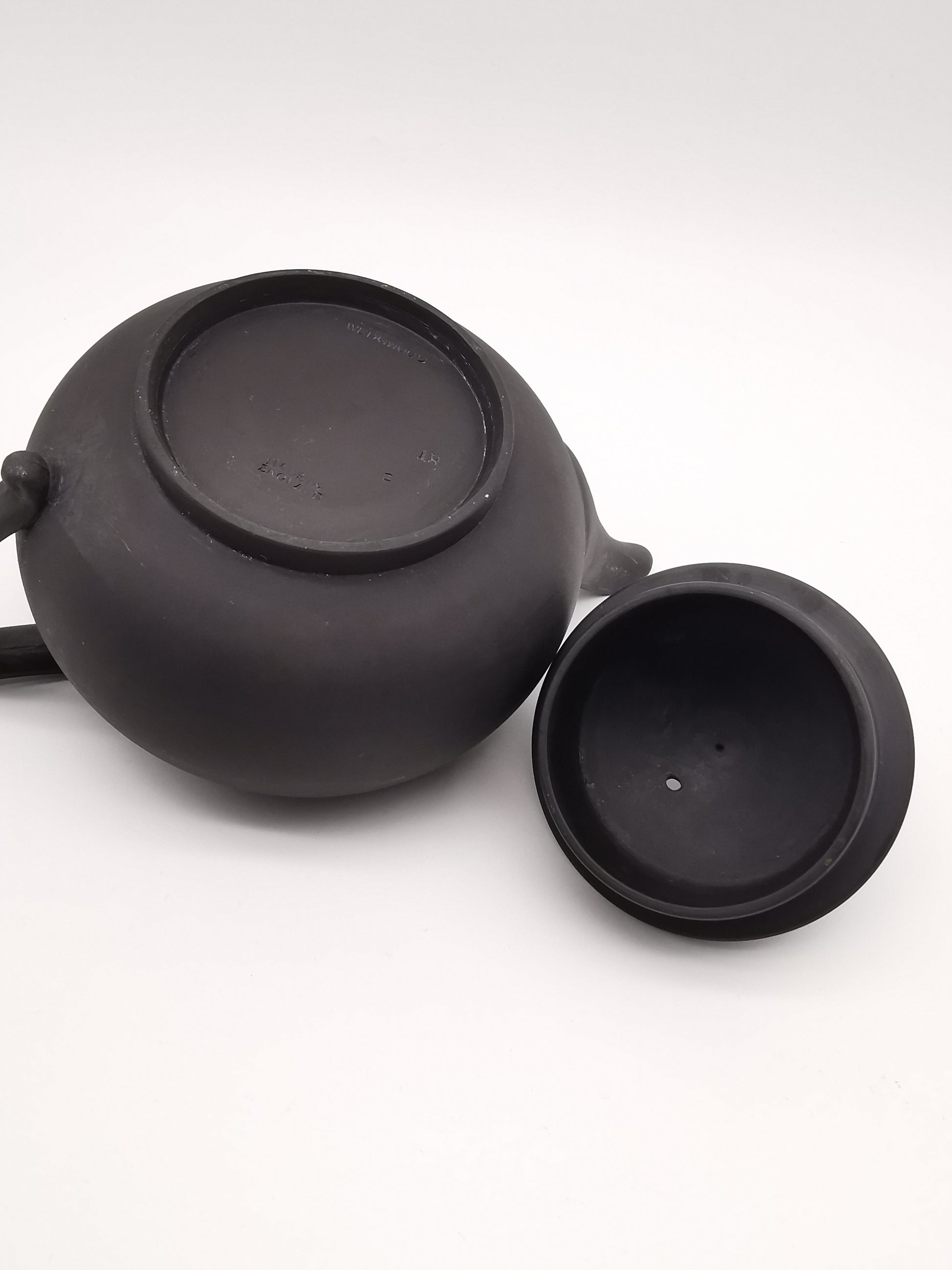 Vintage Wedgwood Black Basalt Teapot with Sybil Finial