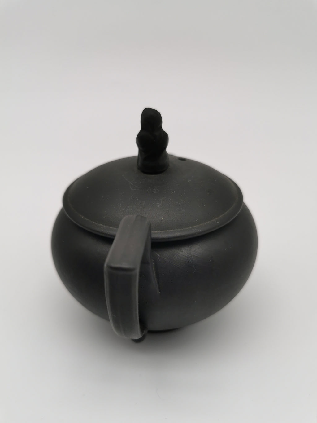 Vintage/Antique Wedgwood Black Basalt Cream Jug - Art Deco Matte Black Stoneware