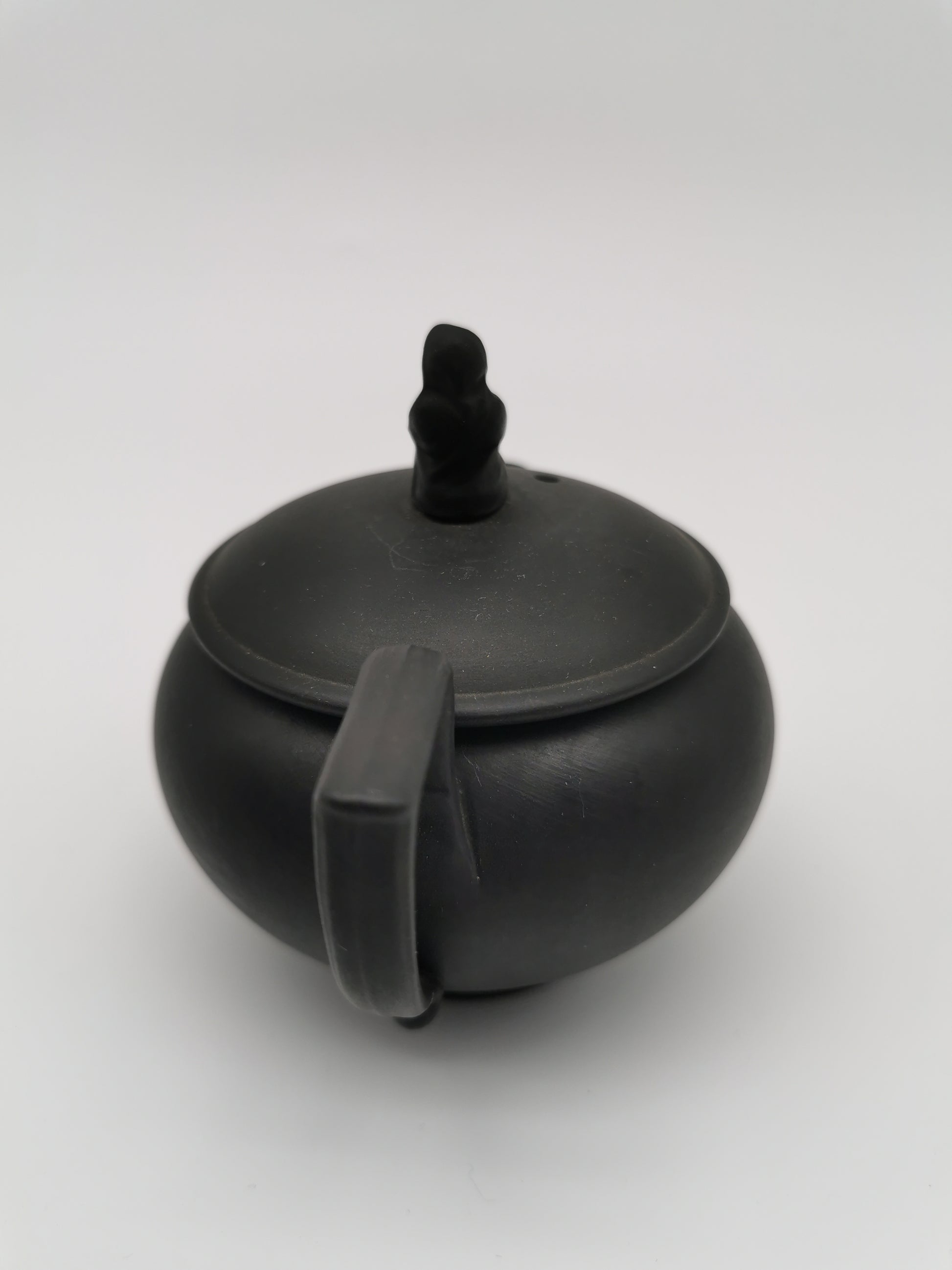 Vintage/Antique Wedgwood Black Basalt Cream Jug - Art Deco Matte Black Stoneware