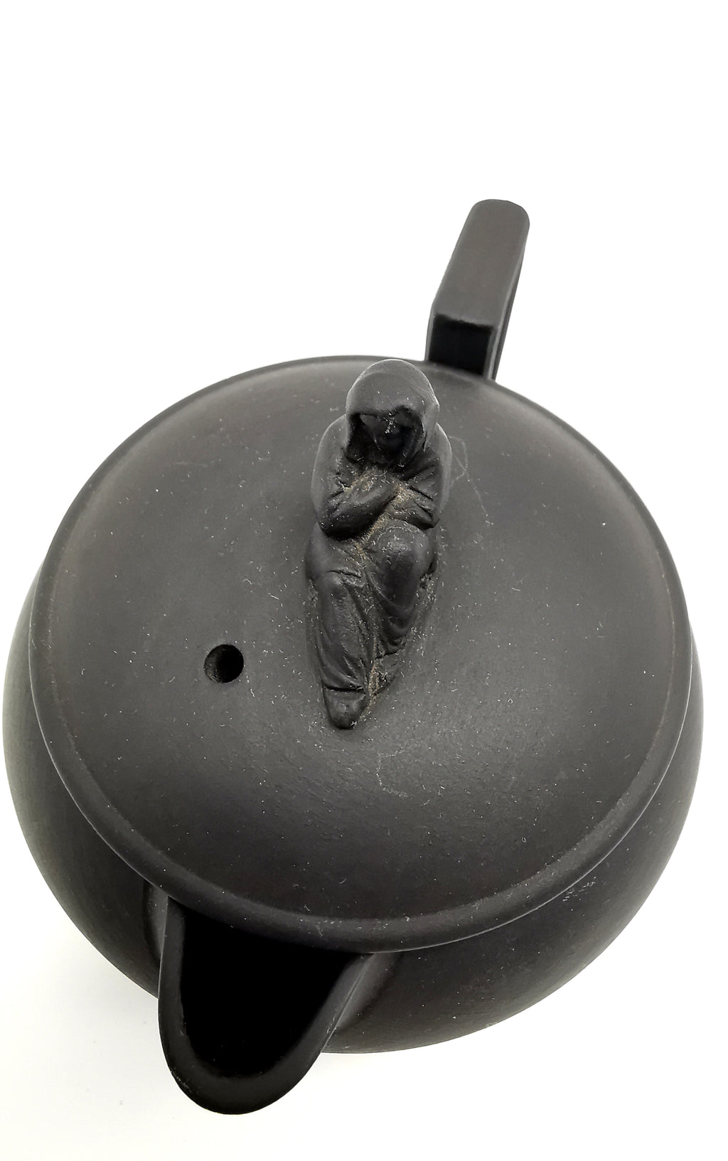 Vintage/Antique Wedgwood Black Basalt Cream Jug - Art Deco Matte Black Stoneware