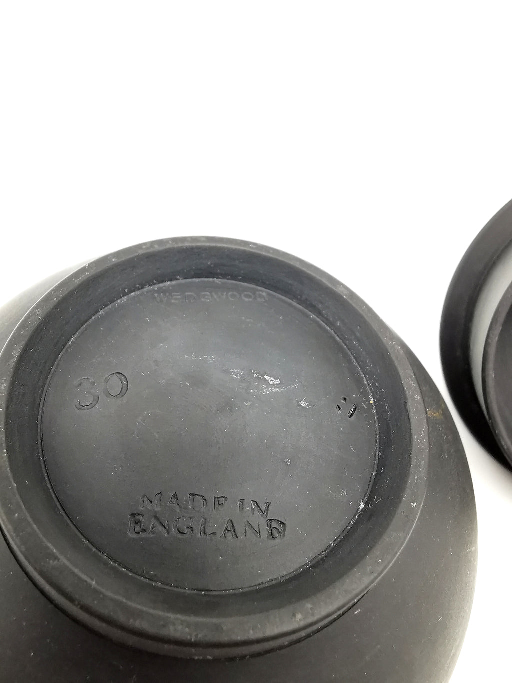 Vintage/Antique Wedgwood Black Basalt Cream Jug - Art Deco Matte Black Stoneware
