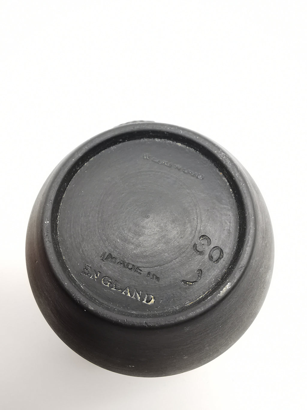 Vintage Wedgwood Black Basalt Miniature Cream Jug - Art Deco Matte Black Stoneware