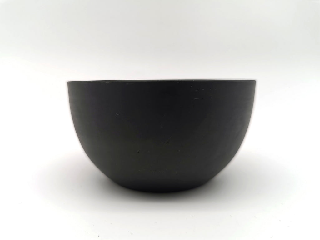 1936 Wedgwood Black Basalt Bowl – Vintage Art Deco Matte Stoneware