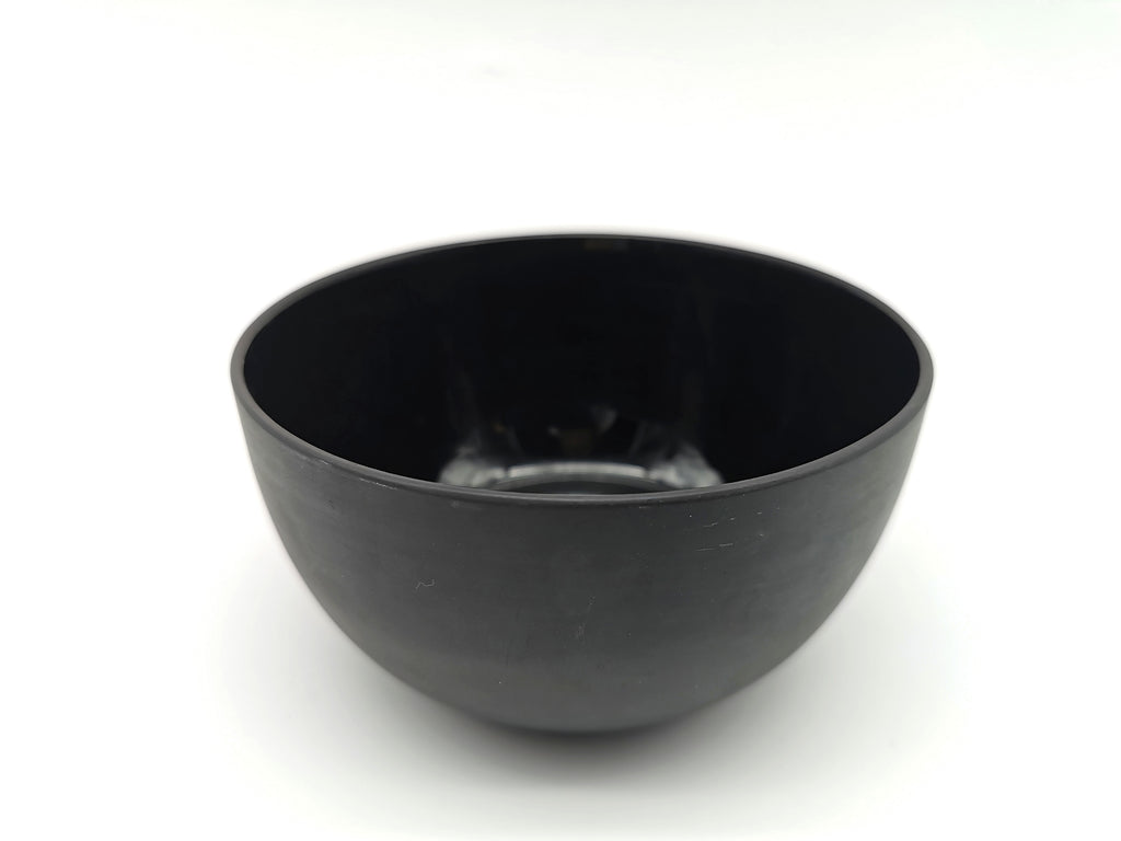 1936 Wedgwood Black Basalt Bowl – Vintage Art Deco Matte Stoneware