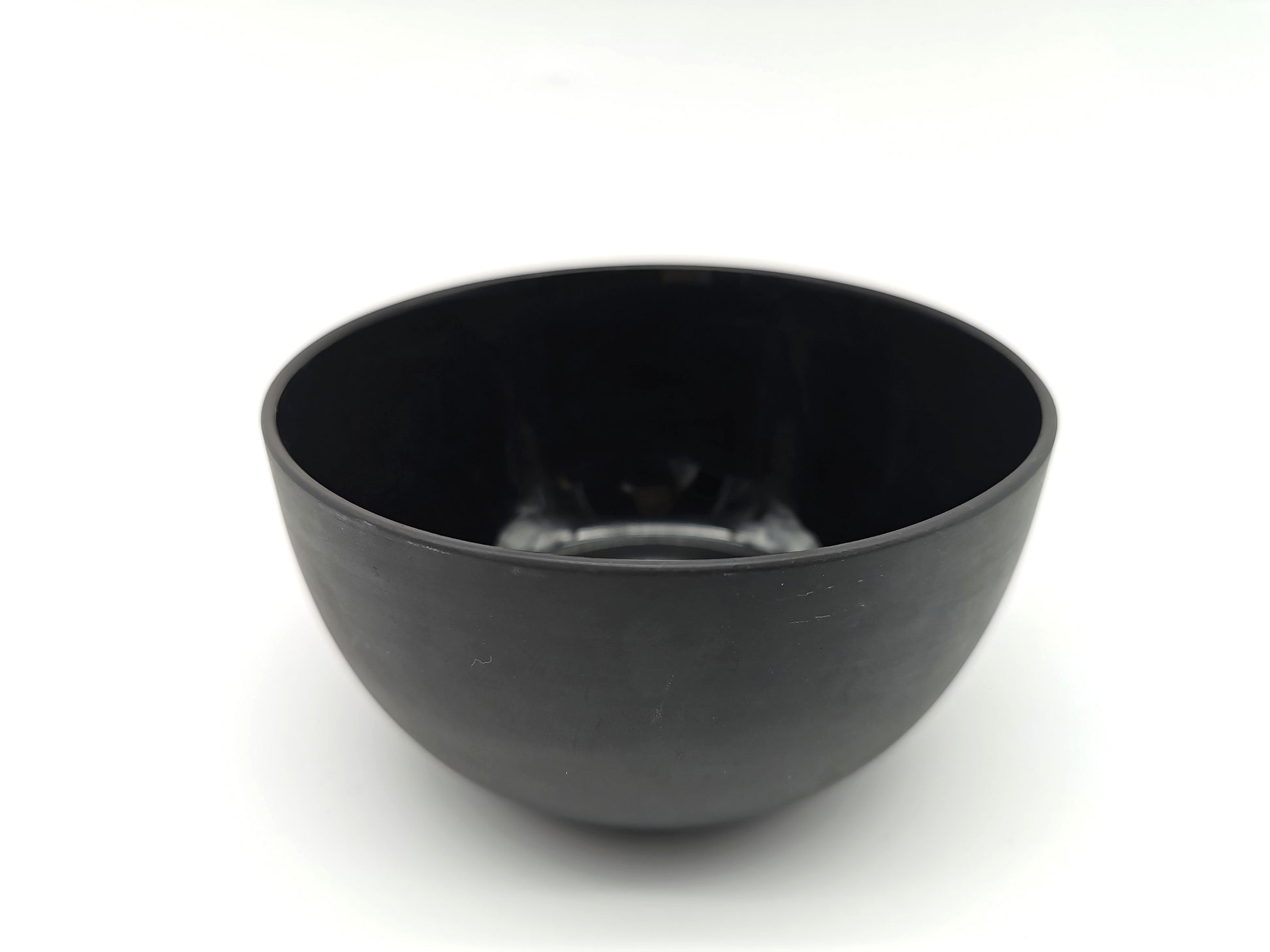 1936 Wedgwood Black Basalt Bowl – Vintage Art Deco Matte Stoneware