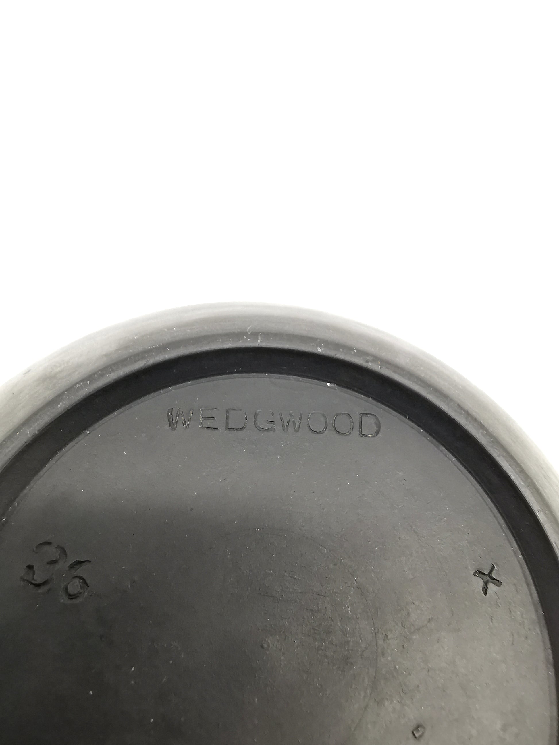 1936 Wedgwood Black Basalt Bowl – Vintage Art Deco Matte Stoneware