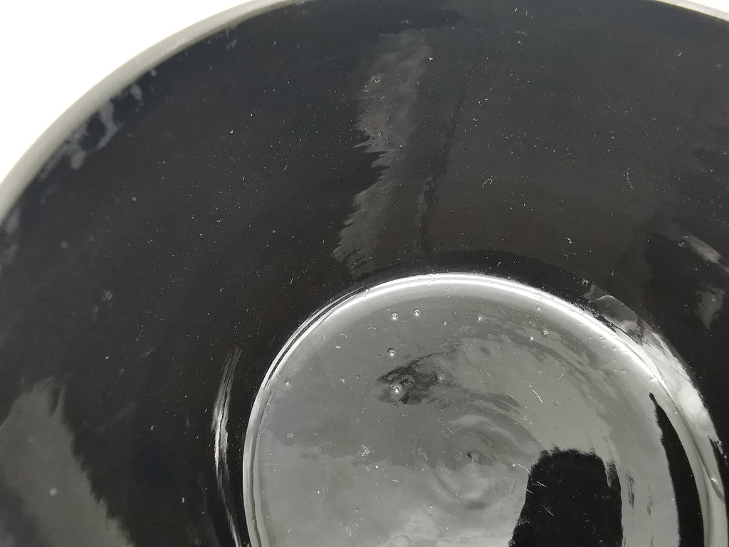 1936 Wedgwood Black Basalt Bowl – Vintage Art Deco Matte Stoneware