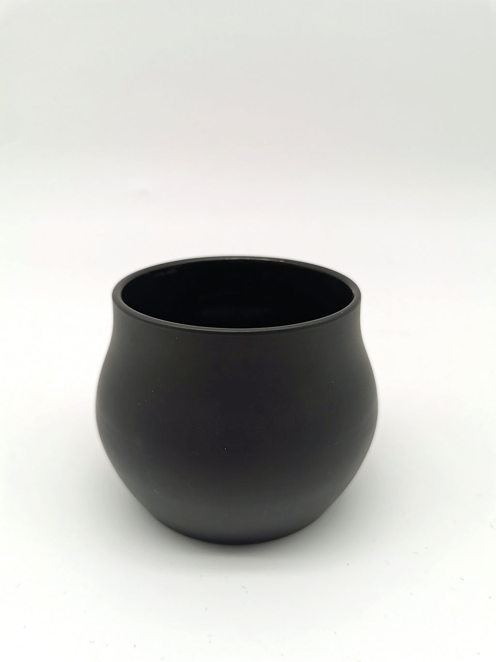 Vintage/Antique Wedgwood Black Basalt Open Sugar Bowl - Art Deco Matte Black Stoneware
