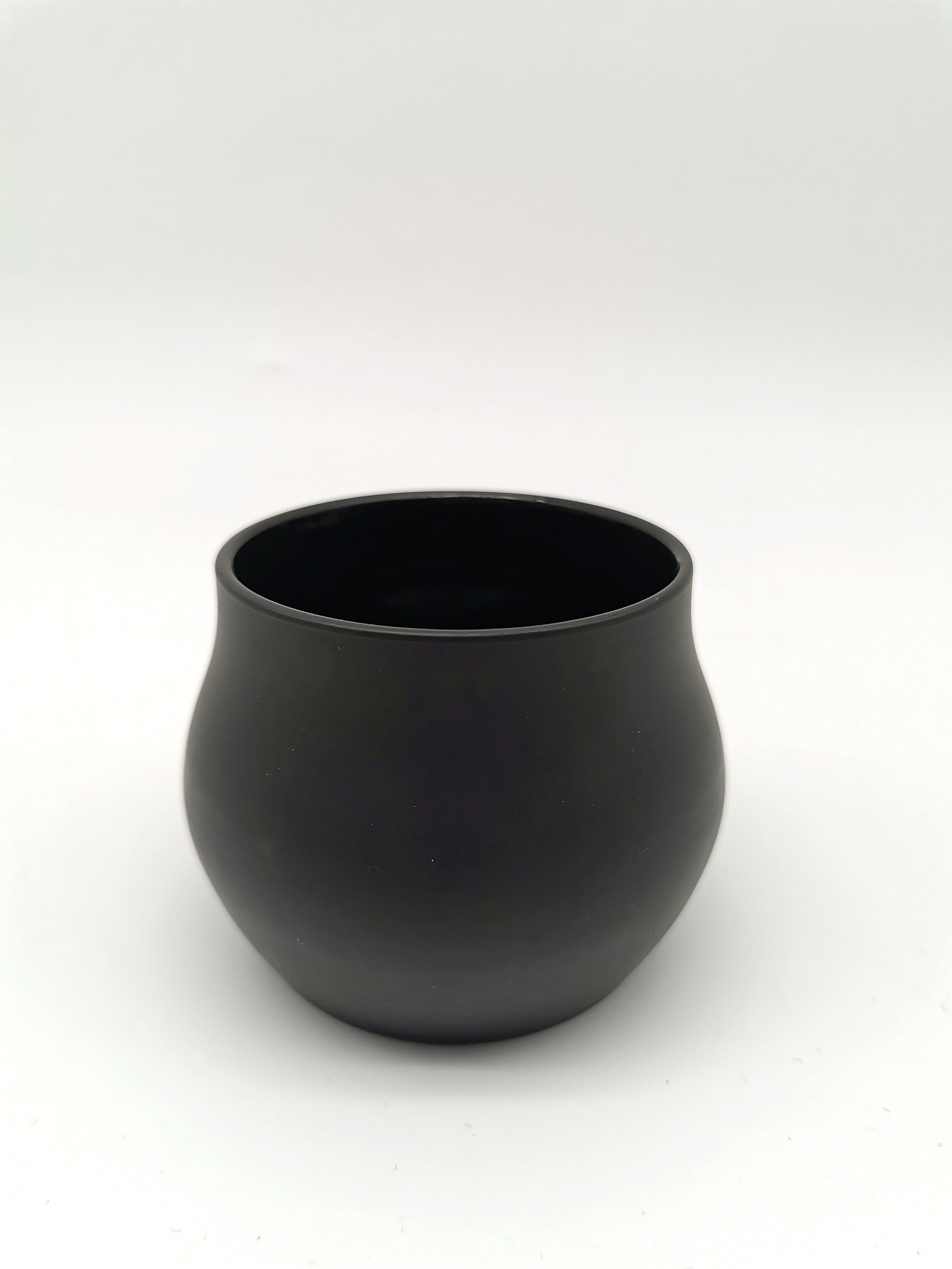 Vintage/Antique Wedgwood Black Basalt Open Sugar Bowl - Art Deco Matte Black Stoneware
