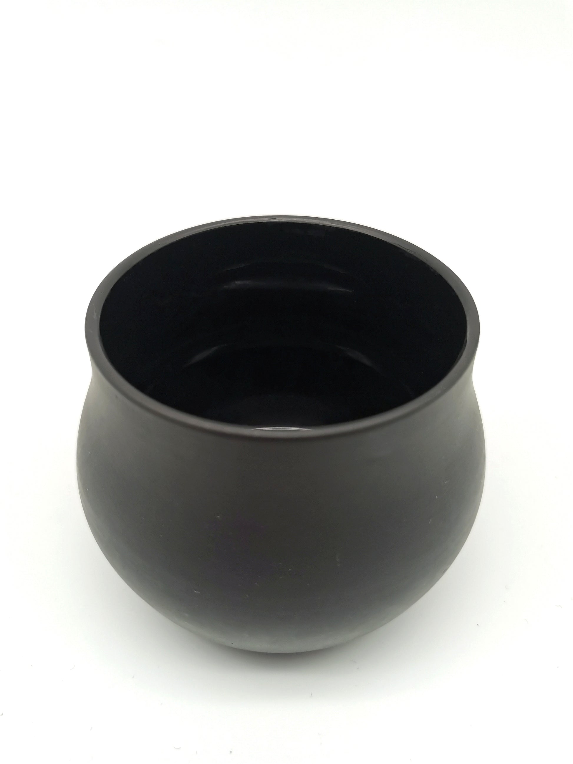 Vintage/Antique Wedgwood Black Basalt Open Sugar Bowl - Art Deco Matte Black Stoneware