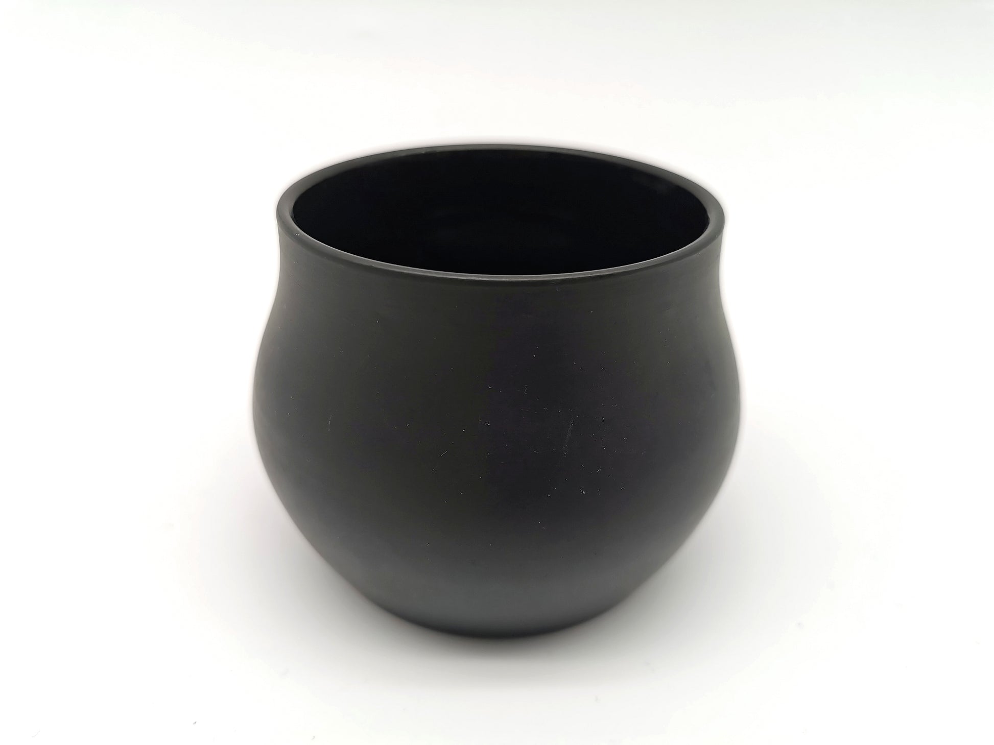 Vintage/Antique Wedgwood Black Basalt Open Sugar Bowl - Art Deco Matte Black Stoneware