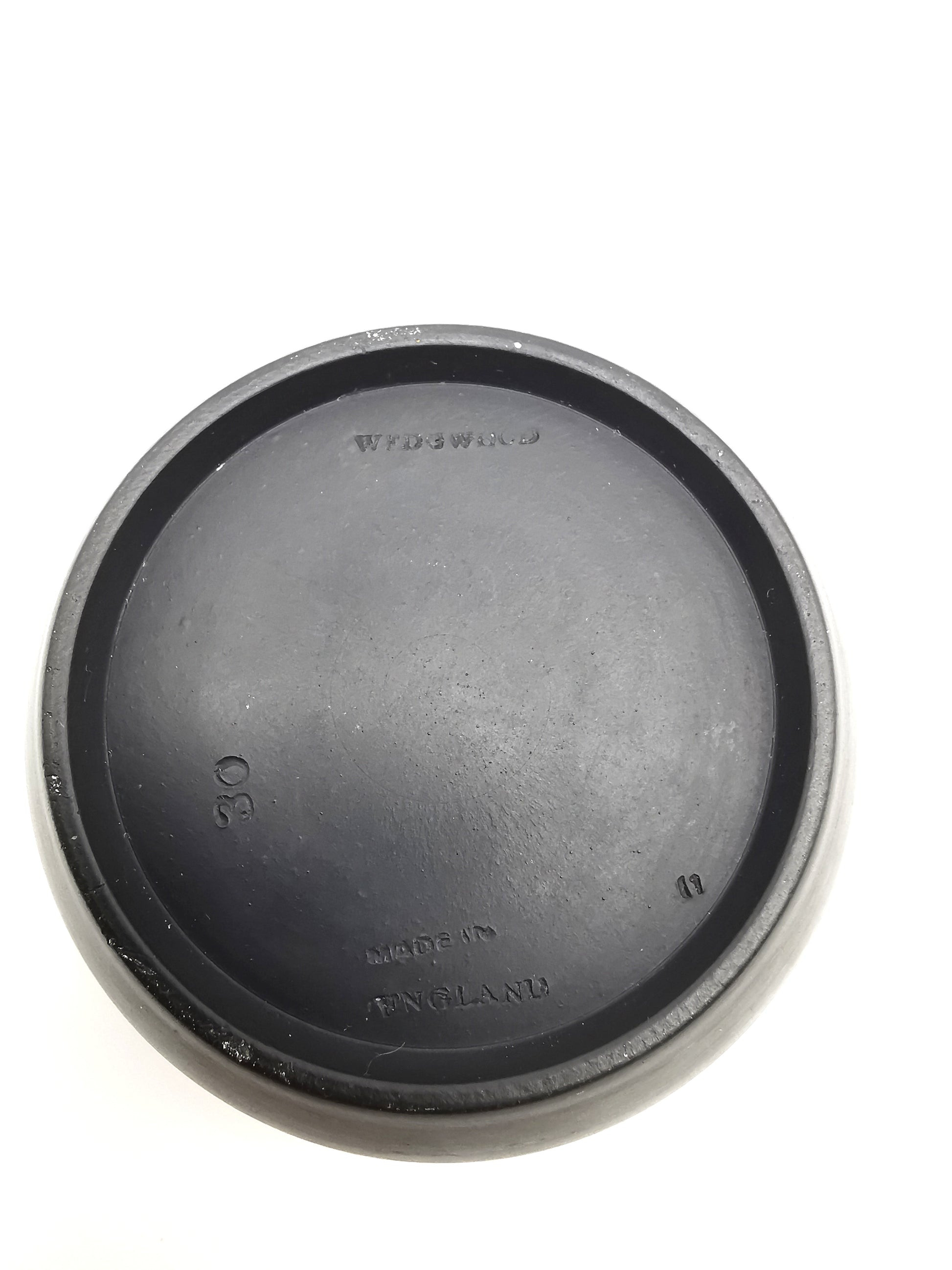 Vintage/Antique Wedgwood Black Basalt Open Sugar Bowl - Art Deco Matte Black Stoneware