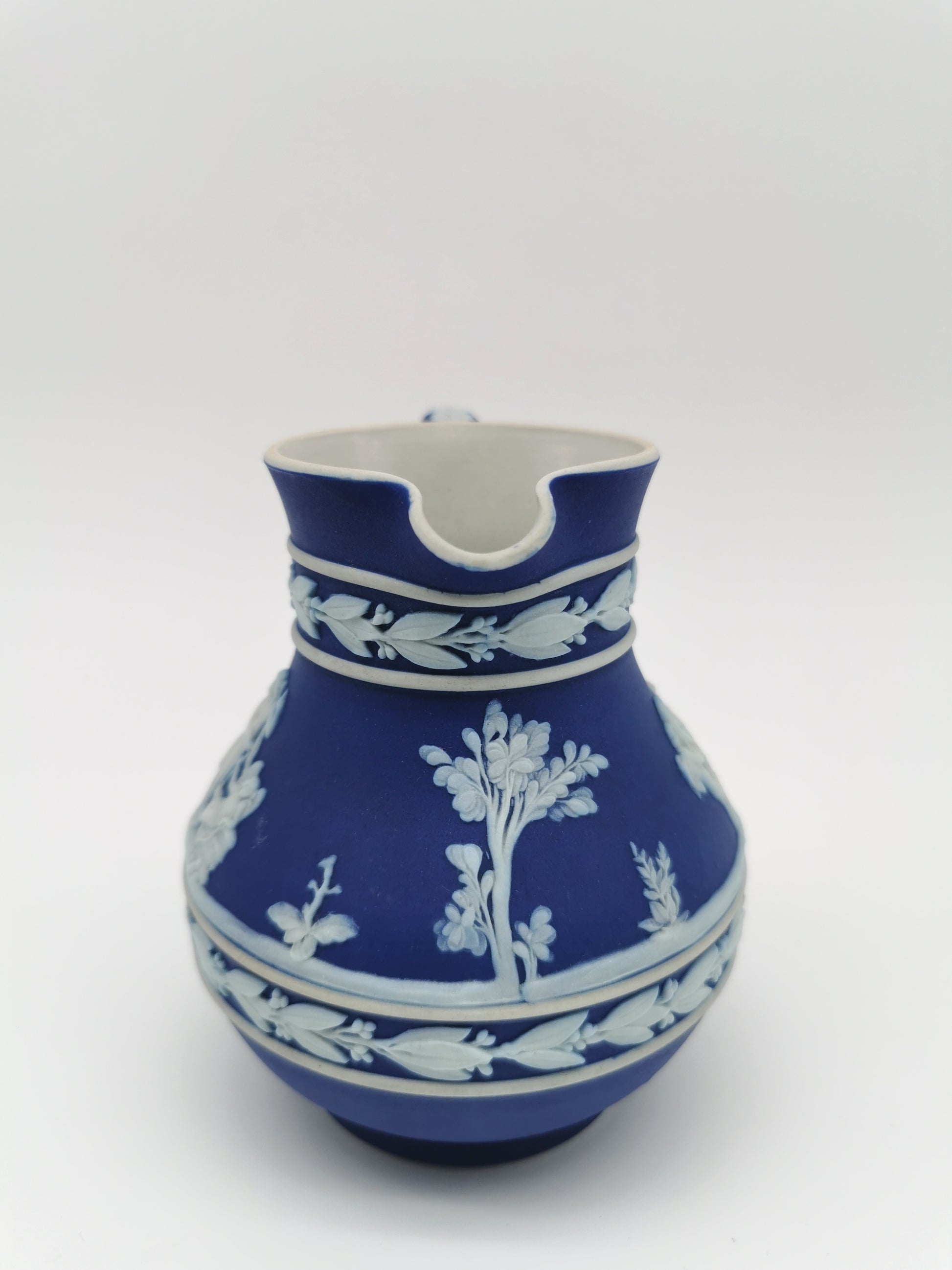 Vintage Wedgwood Cobalt Blue Jasperware Etruscan Small Jug Pitcher