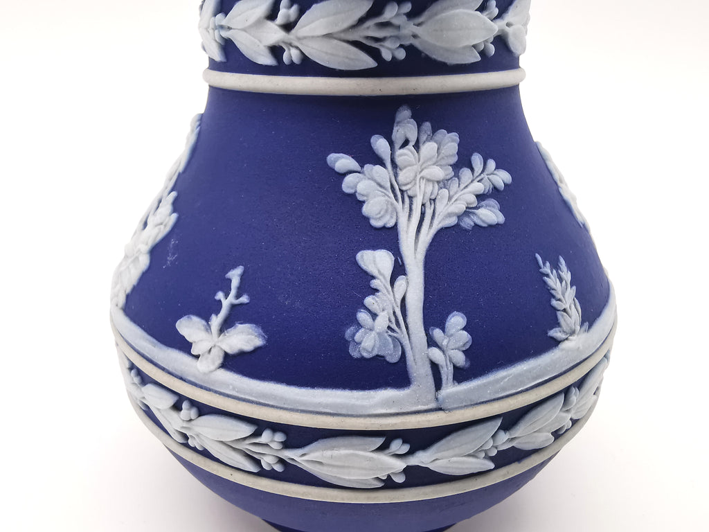 Vintage Wedgwood Cobalt Blue Jasperware Etruscan Small Jug Pitcher