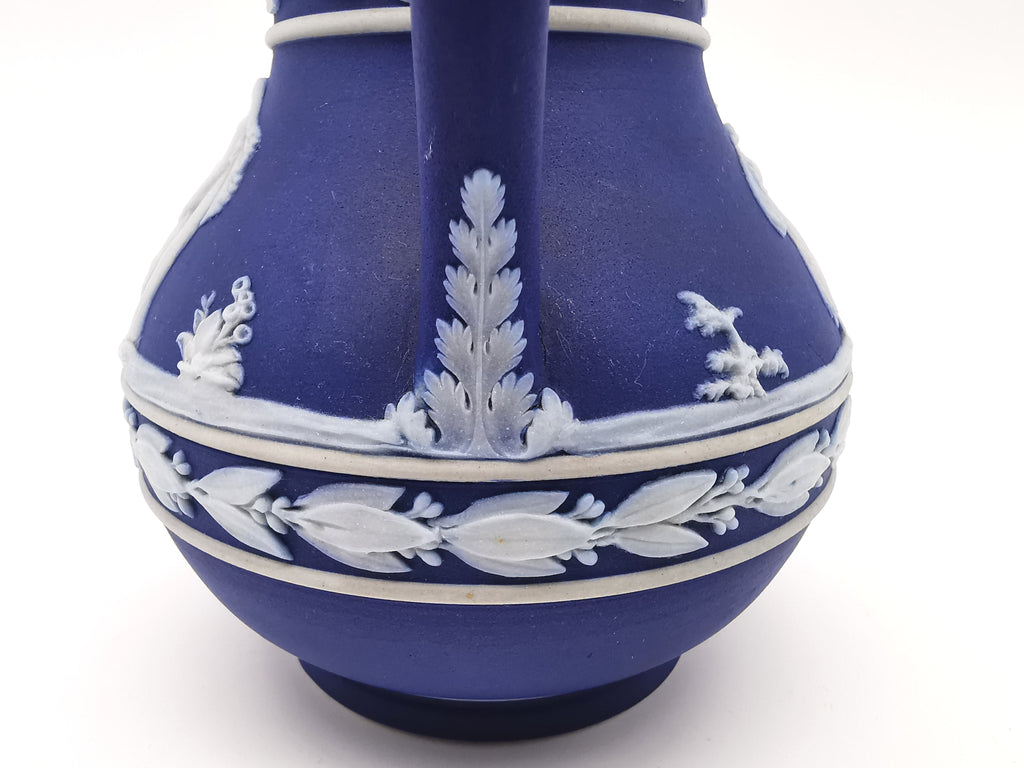Vintage Wedgwood Cobalt Blue Jasperware Etruscan Small Jug Pitcher