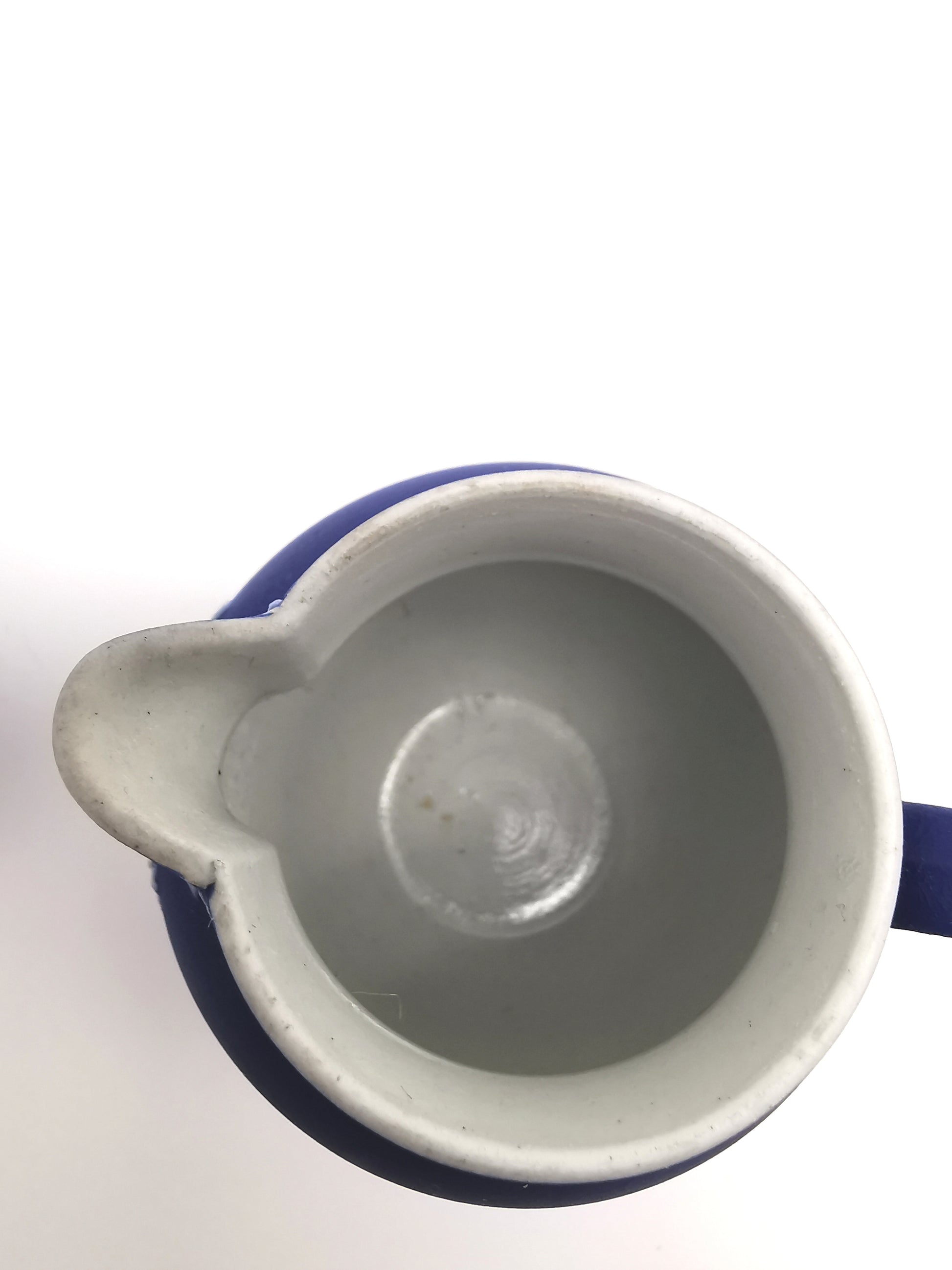 Pair of Antique Wedgwood Cobalt Blue Jasperware Small Cream Jugs